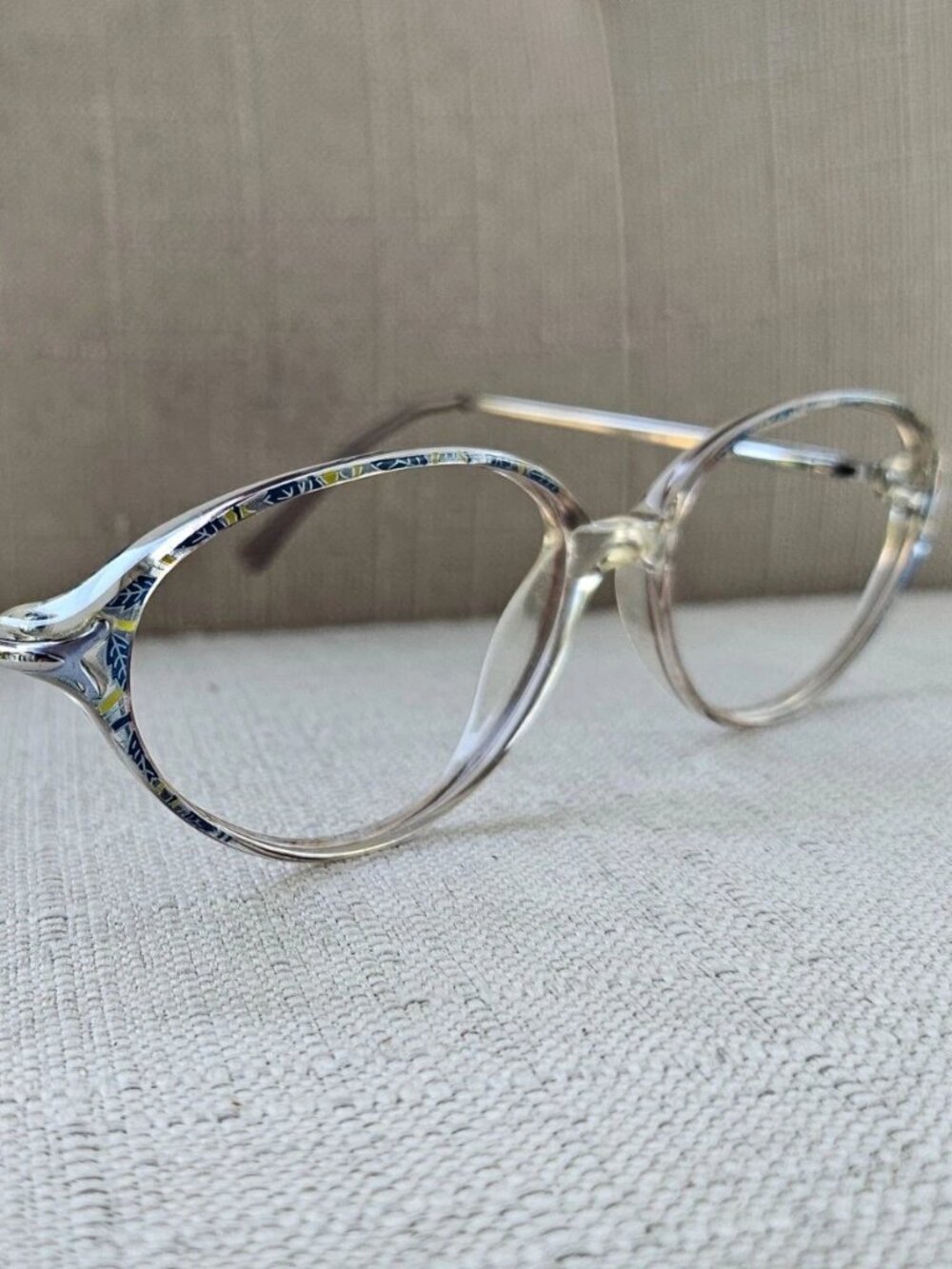 Vintage Adsenco Women Eyeglasses Frame HELEN Eyewear Blue/Clear Tone Glasses - Picture 1 of 12